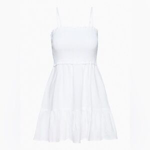 Aritzia Wilfred White Linen Tempest Dress